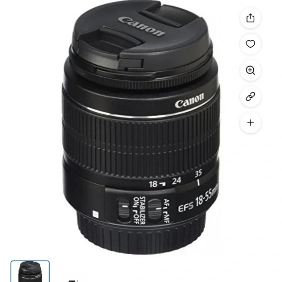 Canon Black EFS 18-55mm Lens