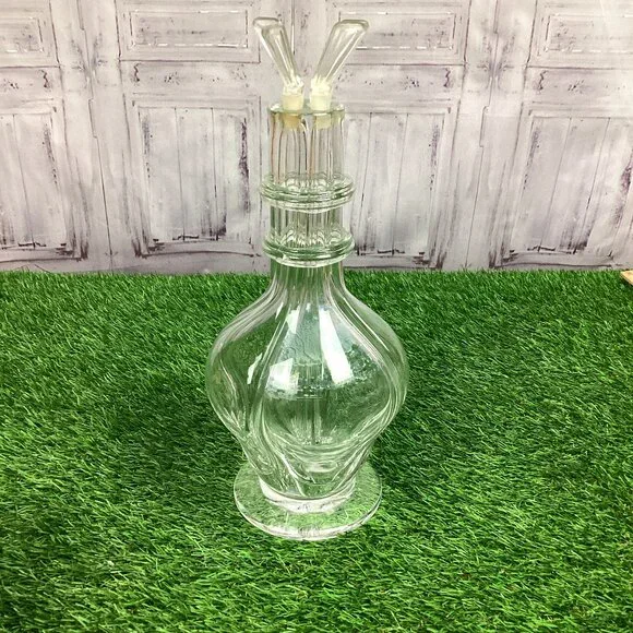 Vintage Four Chamber Wine Beverage Decanter Hand Blown