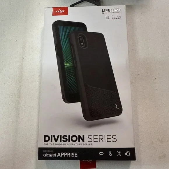 Alcatel Apprise ZIZO Case Division Series‎ Cover Black Brand New