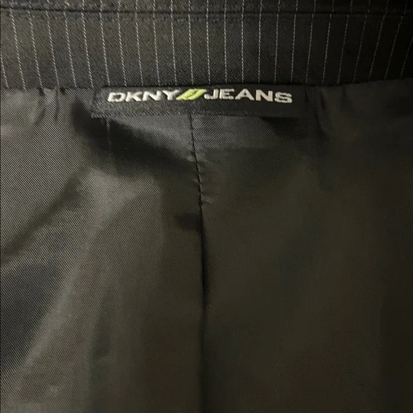 DKNY Black Pinstripe Blazer
