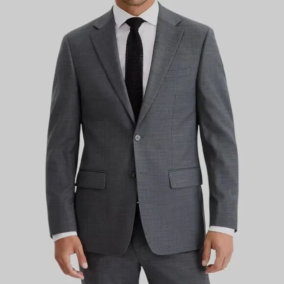 TOMMY HILFIGER Men’s Blazer 38R Sport Coat 2-Button Jacket Gray Wool 2-Vent