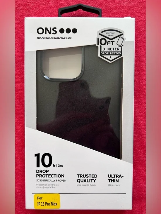On Running Black Shockproof Phone Case for iPhone 15 Pro Max