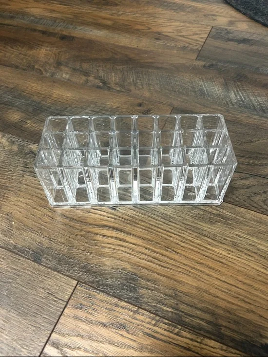 Clear Acrylic Lipstick & Lip Gloss Organizer - 24 Slots