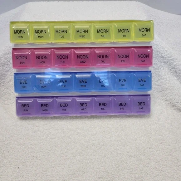 Apex 7 Day MediPlanner, Pill Organizer, 4-times-a-day Medication Planning