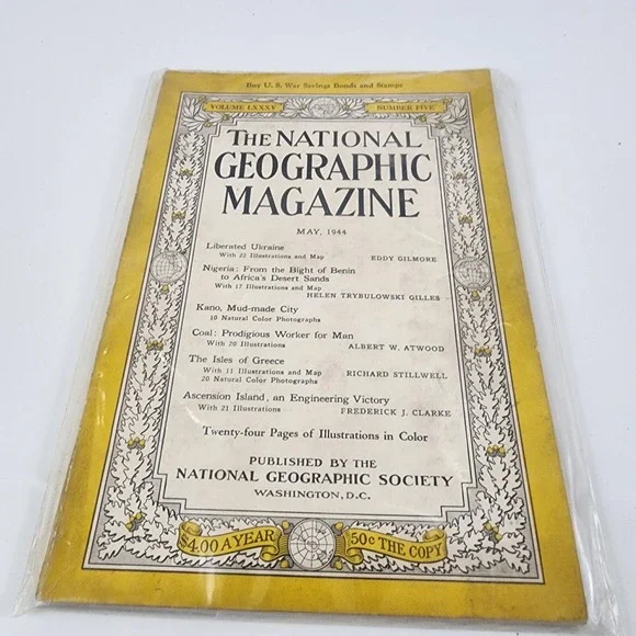 National Geographic Magazine May 1944 No Insert