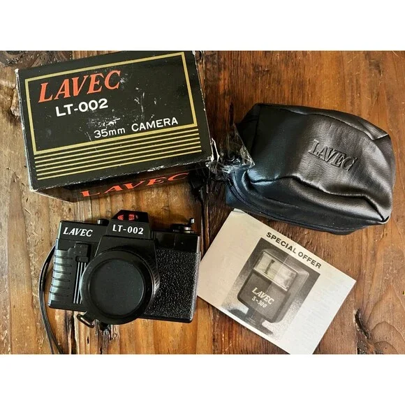 LAVEC LT-002 Camera - 35mm Film - In Box With Case Vintage Photography Black