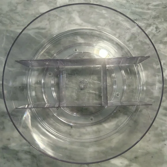 Clear Divided Spinning Tray