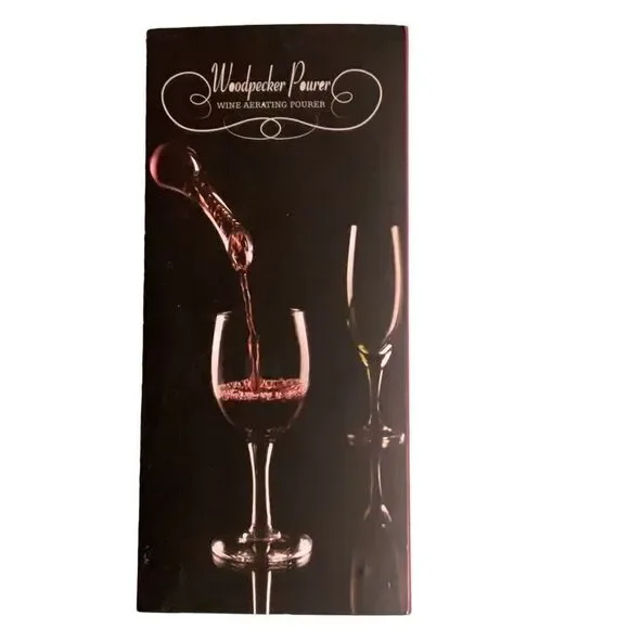 Woodpecker Pourer Wine Aerating Pourer Bottle Pourer Bar Accessories NIB