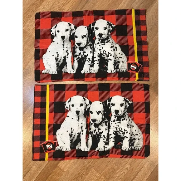 (2) Vintage 90s Disney 101 Dalmatians Queen Size Pillow Cases 31