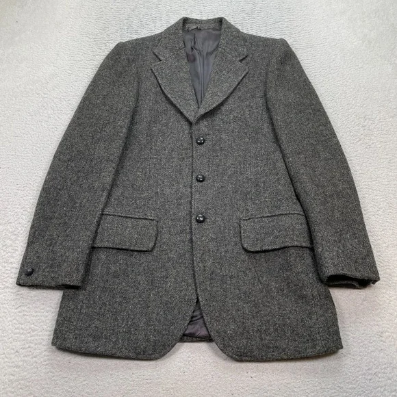 Vintage Dunn & Co Harris Tweed Blazer Mens Size 36 Wool