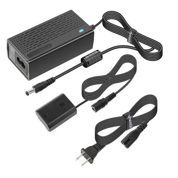 Kimaru NP-FZ100 Dummy Battery AC Power Supply Adapter Kit for Sony Alpha A6600