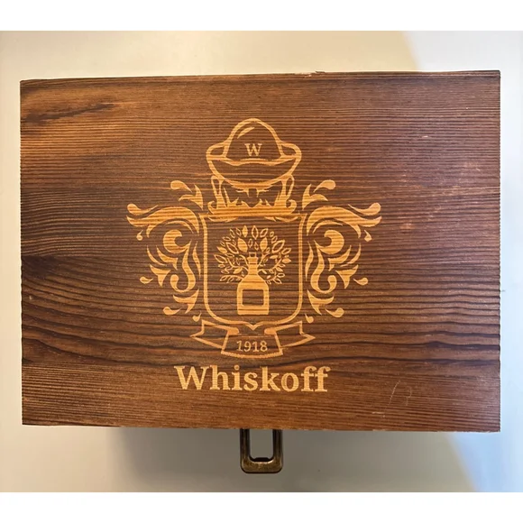 Whiskoff Box Set of Rocks Glasses with Whiskey Stones and Tongs - Brand New