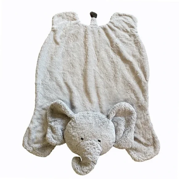 Pottery Barn Kids Gray Elephant Security Blanket Lovey‎ Plush Baby Playmat