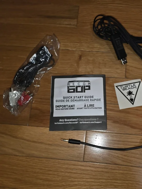 TURTLE BEACH HEADSET 60P RECON ACCESSORIES MOUTH PIECE CABLES STICKER QUICKGUID