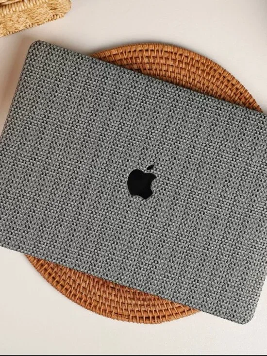 NWT/NIB Etsy Gray Weave Pattern MacBook Case - 15