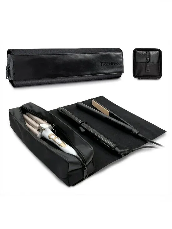 Hair Styling Tools Storage Bag with Heat-Resist Mat