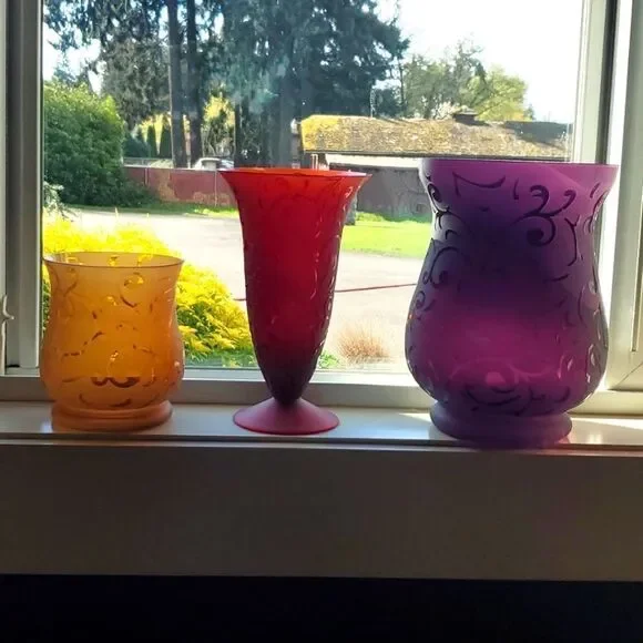 GLASS Vases, Beautiful, Purchased @ World Market, Excellent Condition!