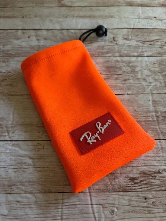 Ray-Ban Orange Drawstring Sunglass Pouch