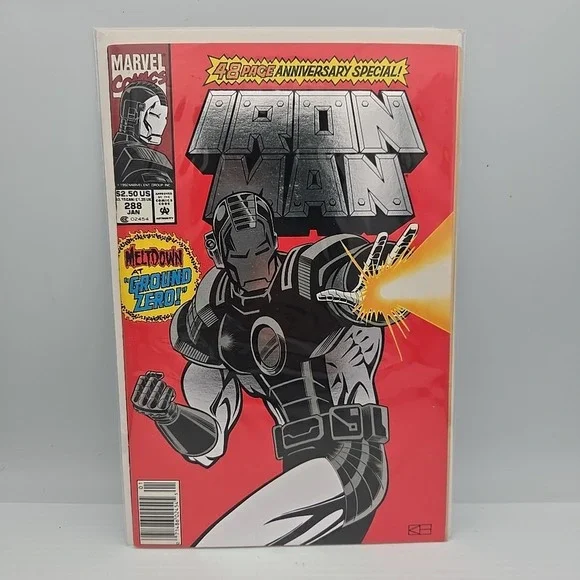 Iron‎ Man #288 (1993) Anniversary Foil Cover Issue Newsstand Ed Atom Smasher App