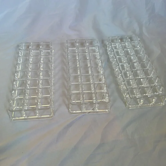 Three Acrylic Lipstick Holders