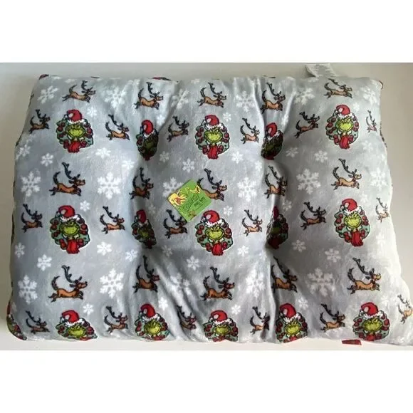 Dr. Seuss The Grinch And Max Dog Pet‎ BED Super Soft Christmas 36 X 27 X 3” NEW