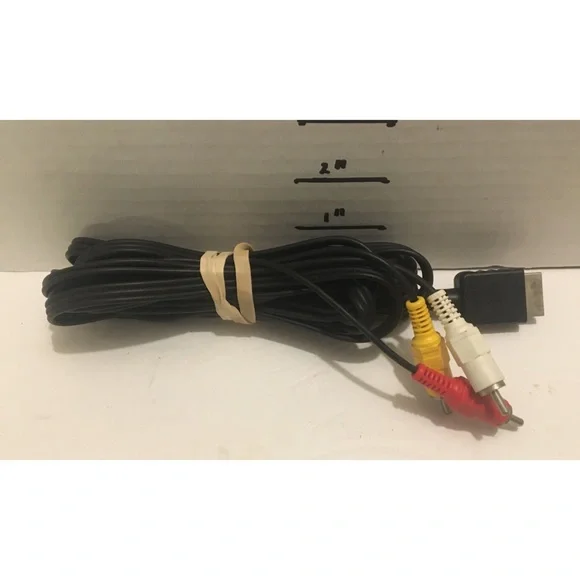 Original Sony brand PlayStation composite audio video cable for PS1 PS2