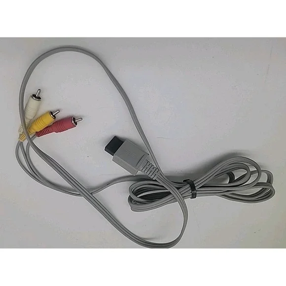 Official Nintendo Wii Composite Audio Video AV Cable RVL-009 OEM Genuine New!