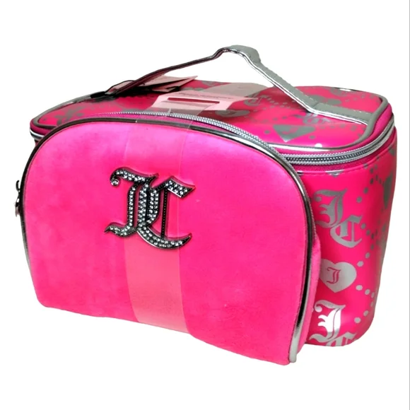 Juicy Couture Make Up Train Case Bag Set