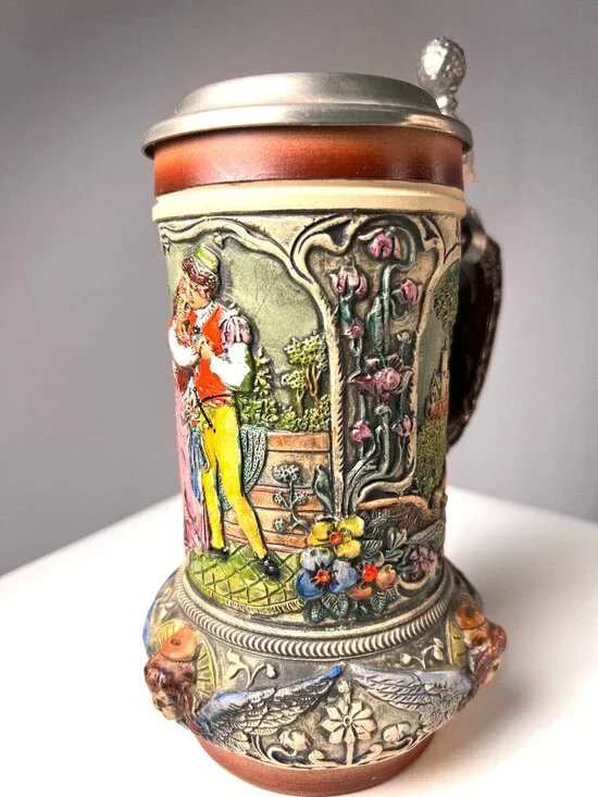 Vintage Thewalt West Germany Beer Stein Lovers /Mold #183 Courting Scene