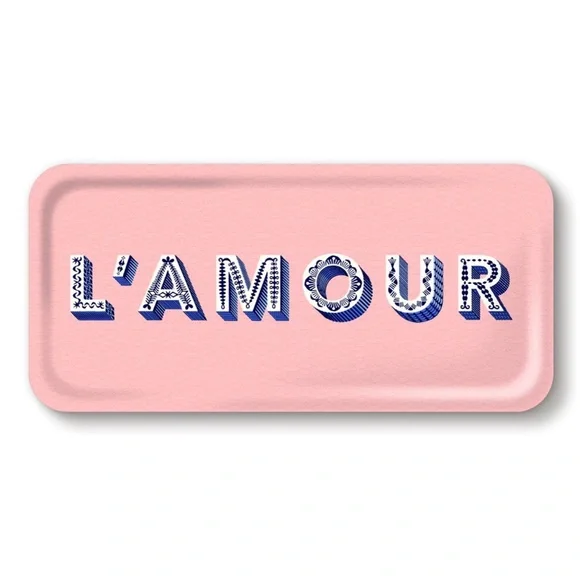 Pink L'AMOUR Tray by Asta Barrington for Jamida of Sweden