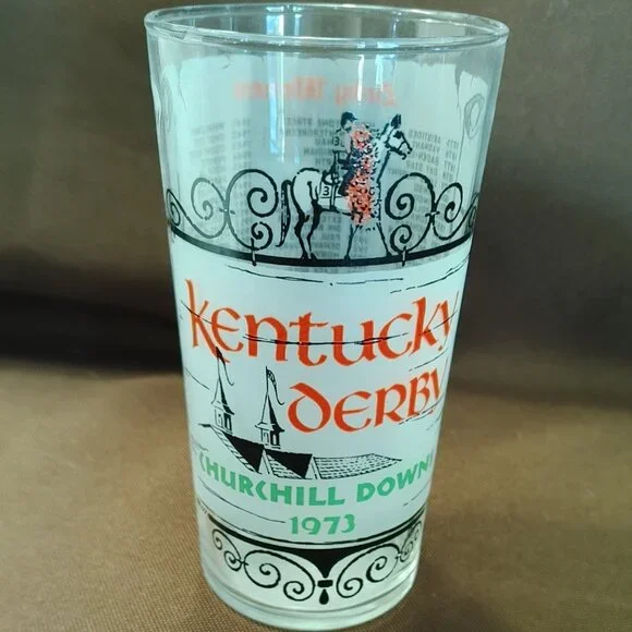 1973 Kentucky Derby Mint Julep Glass Secretariat Won