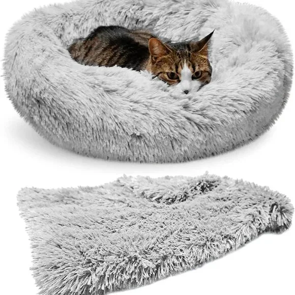 Whiskers & Friends Cat Bed, Cat Beds for Indoor Cats Washable