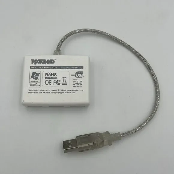 Rock Band USB 2.0 4 Ports Hub HU2K41N2 Dongle Adapter Windows XP