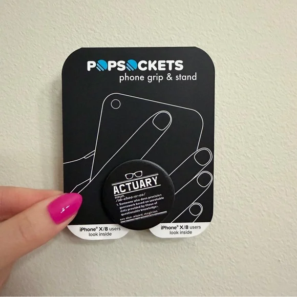 PopSocket Actuary Phone Grip & Stand in Black