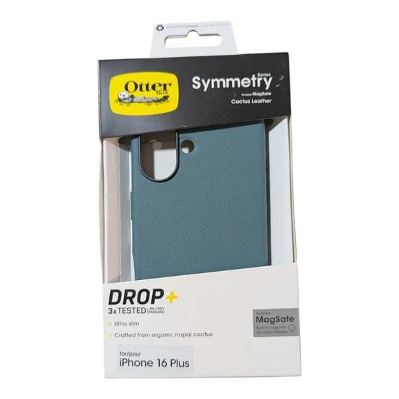 M4.‎ OtterBox Symmetry Cactus Leather MagSafe Apple iPhone 16 Plus - Green