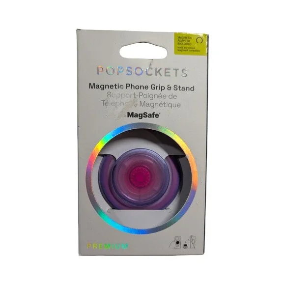 4-P PopSockets PopGrip Magnetic Phone Grip & Stand MagSafe - Aura Purple ⬇️
