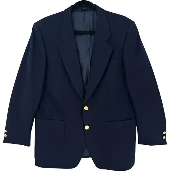 Scabel Navy Blue Suit Jacket Sz 42 Savile Row Old Money Mens Blazer Versatile‎