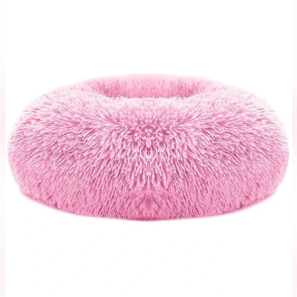 Fresh Fab Finds Pet Dog Bed Soft Warm Fleece in Pink, Size M/L, New