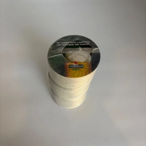 Heineken Beer Coasters Bulk Stack Round Double Sided Open Your World Barware