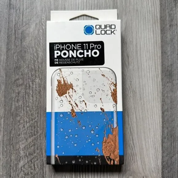 Quad Lock iPhone 11 Pro Poncho Clear NEW In Box