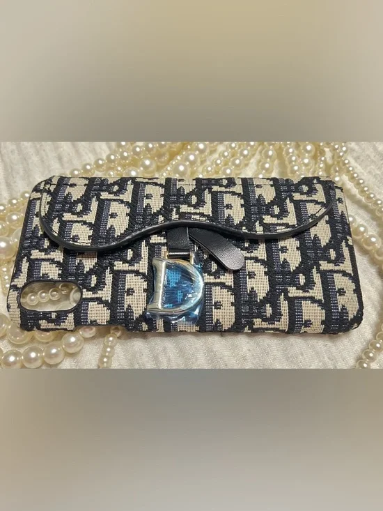 NEW Dior Monogram D-Emblem Authentic IPhone 10 Max Pro Phone Case Luxury