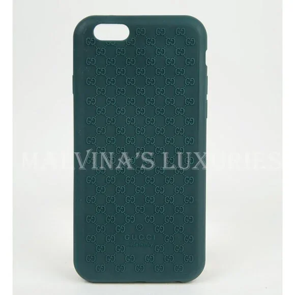 GUCCI iPHONE 6 CASE COVER GREEN BIO-PLASTIC GG GUCCISSIMA LOGO