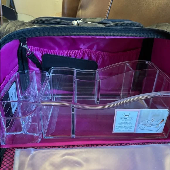 Caboodle deluxe black quilted makeup storage case