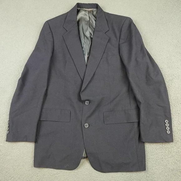 Vintage Christian Dior Monsieur Blazer Mens 39R Navy Wool Sport Coat Jacket