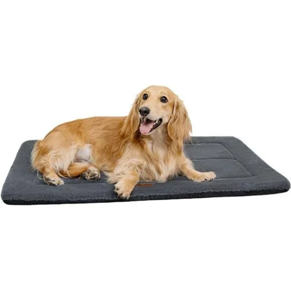 Washable Dog Bed for Size Dogs, Reversible Foam Floor Dog Mat, 35*23,