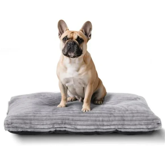 Large Dog Bed 33x24 inch Plush Soft Dog Cage Bed Washable Dog Mat with Non-Slip