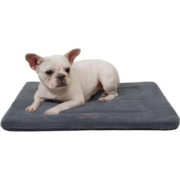 Washable Dog Bed for Size Dogs, Reversible Foam Floor Dog Mat 24*18,