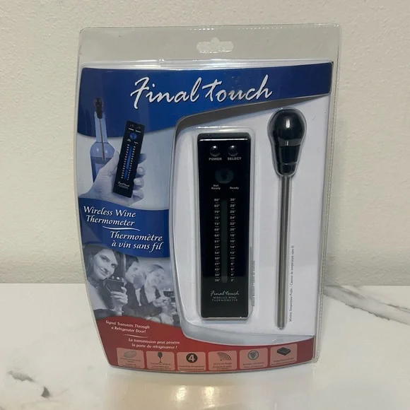 Final Touch Wireless Wine‎ Thermometer Model EWT236 New in Packaging