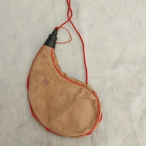 Tan Spanish Leather Suede Canteen Bota Bag