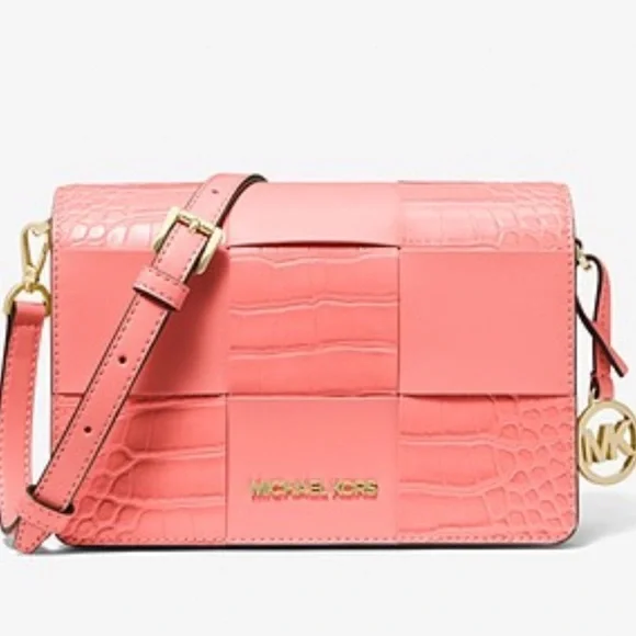 MICHAEL KORS MERCER SM CLUTCH XBODY GRAPEFRUIT